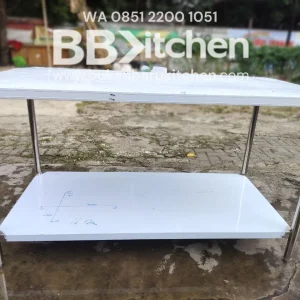 Meja Stainless 2 Susun Ukuran P 150 L 75 T 85