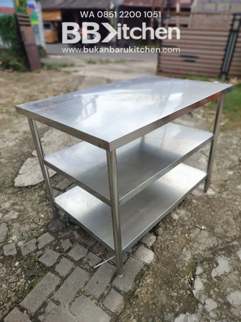 Meja Stainless 3 Susun P 110cm L 75cm T 85cm - Image 5
