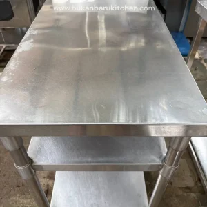 Meja Stainless 3 Susun Ukuran 50x90x85 untuk Dapur Komersial