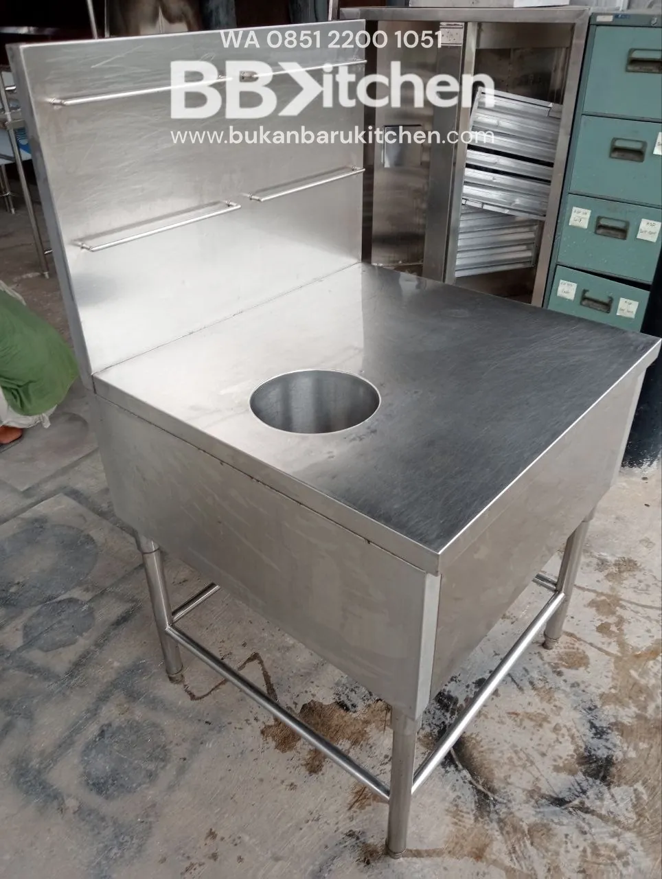 Meja Stainless Custom Ukuran 75x75x85 cm - Image 2