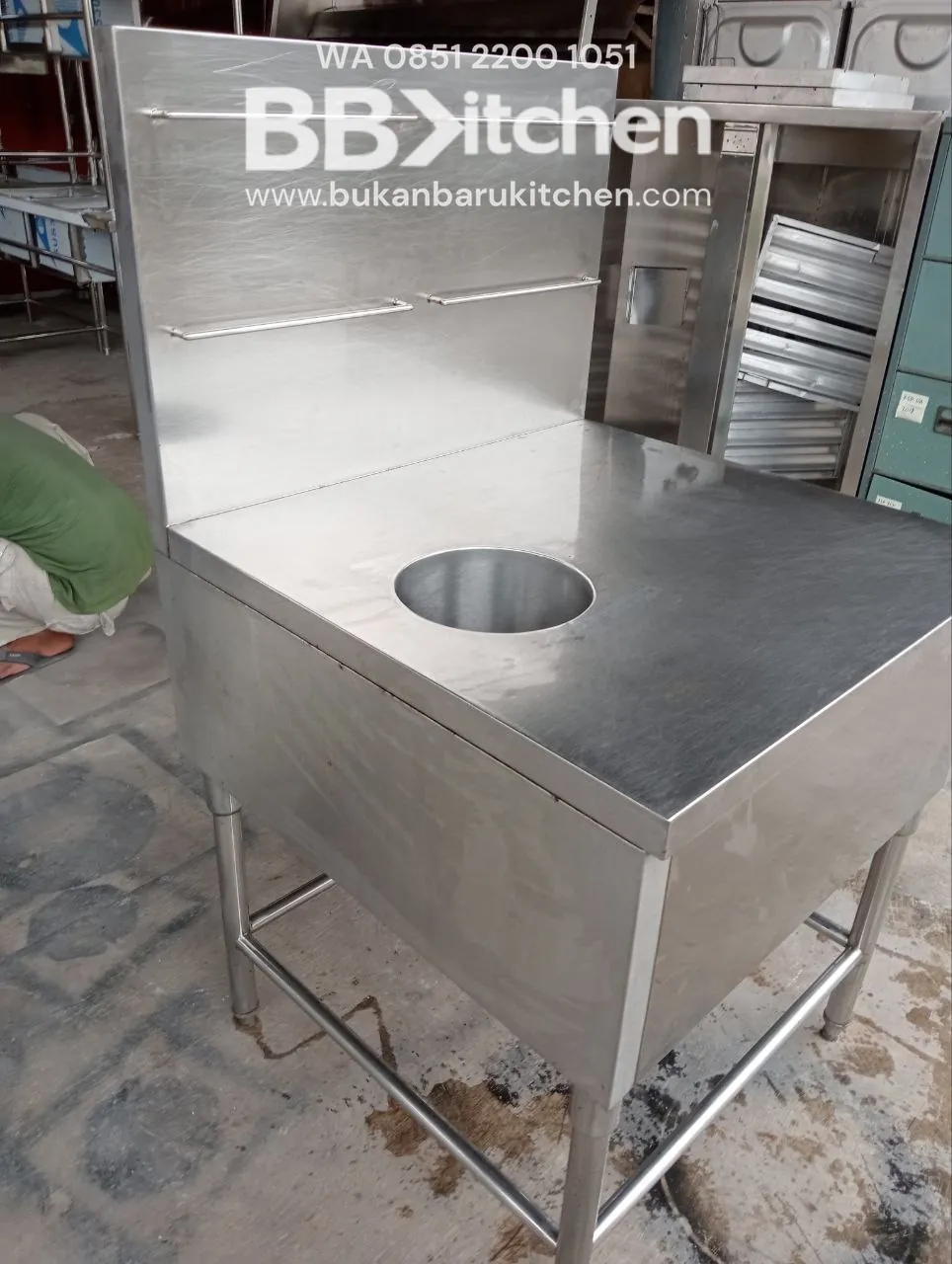 Meja Stainless Custom Ukuran 75x75x85 cm - Image 6