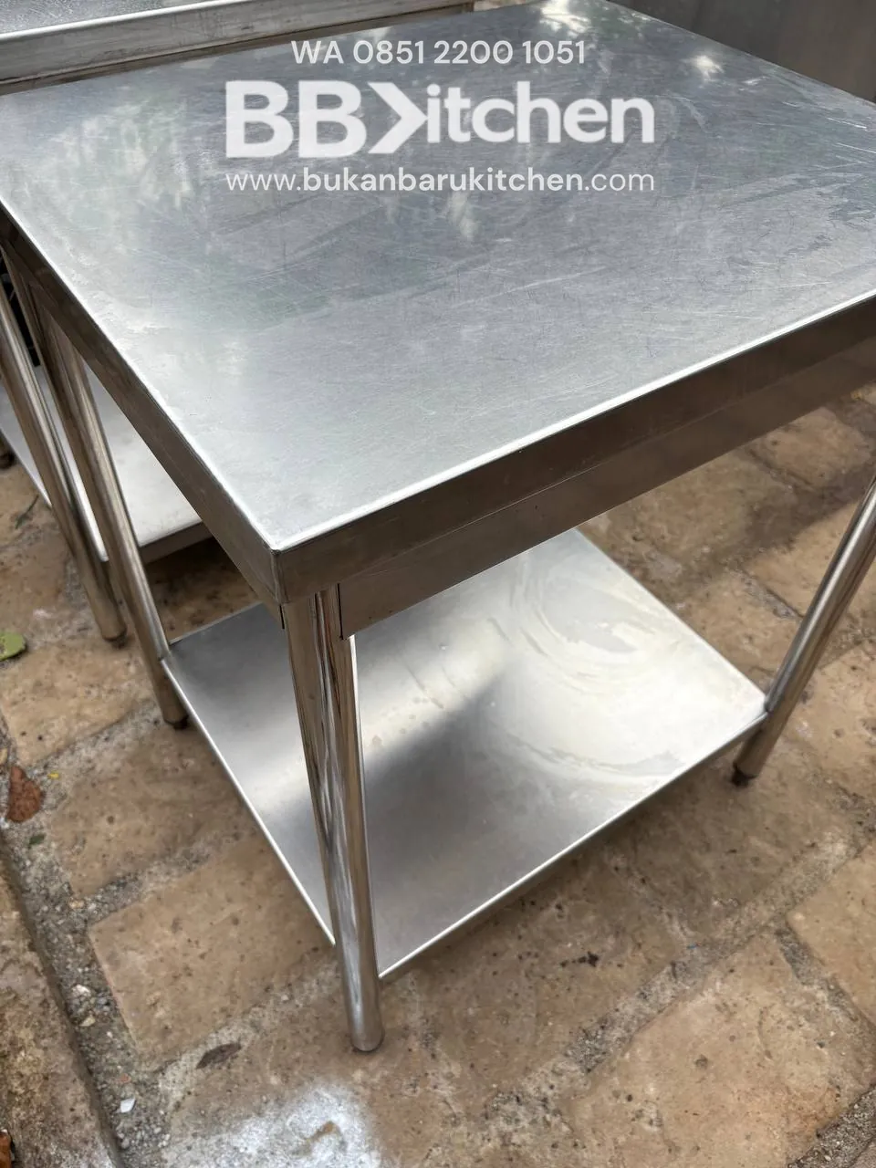 Meja Stainless Steel 2 Susun Ukuran 70x60x85 - Image 2