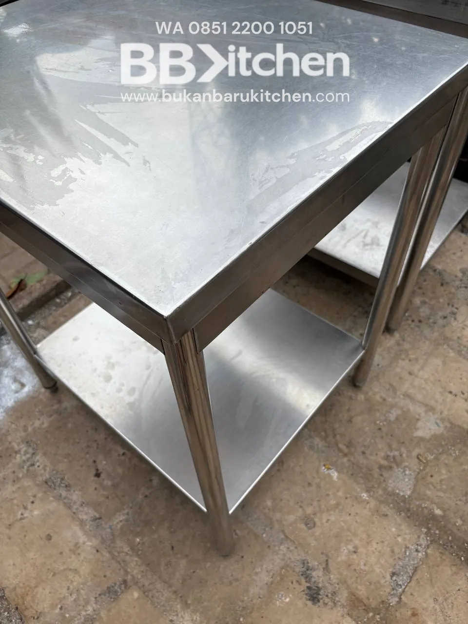 Meja Stainless Steel 2 Susun Ukuran 70x60x85 - Image 3