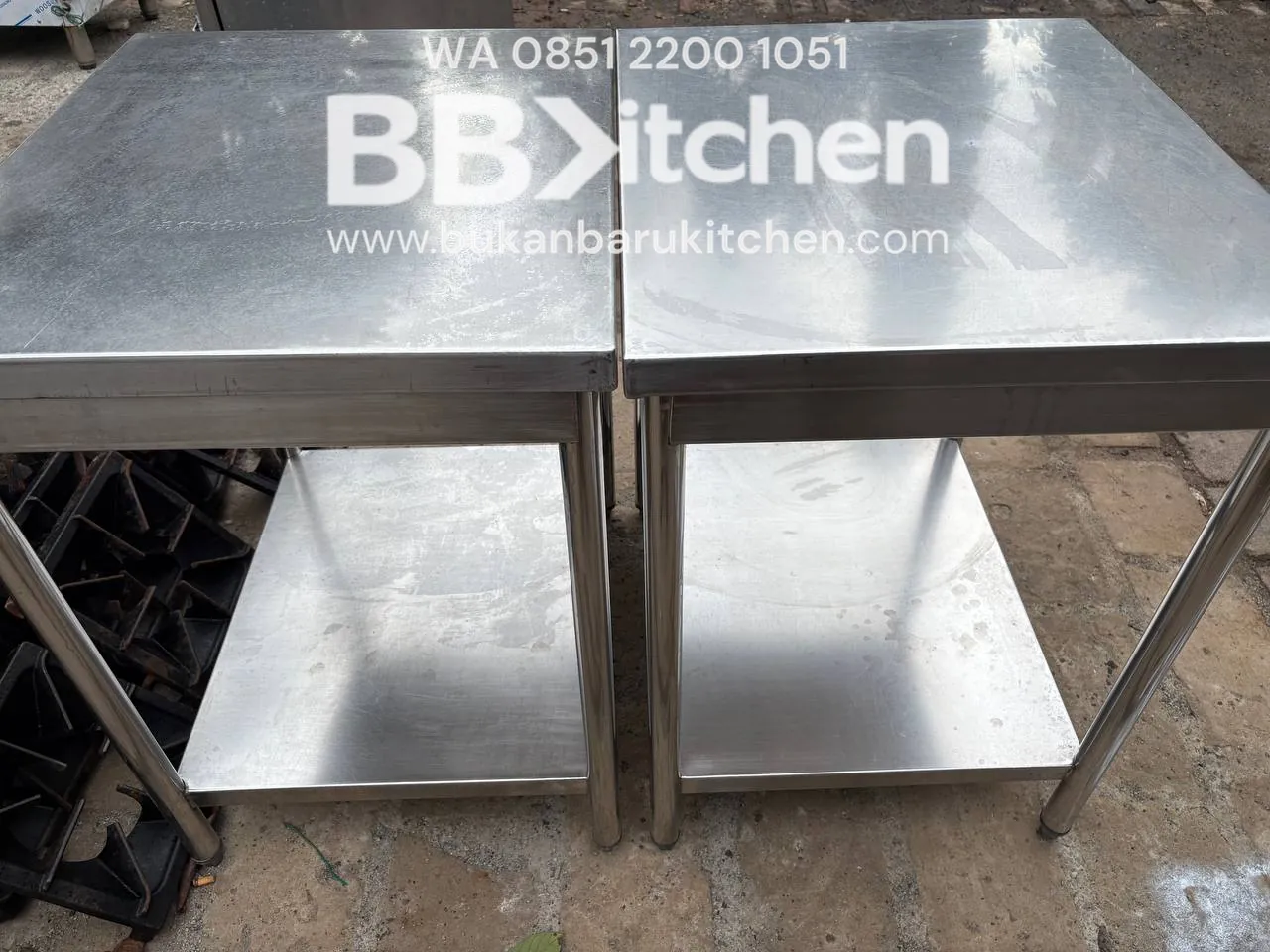 Meja Stainless Steel 2 Susun Ukuran 70x60x85 - Image 4