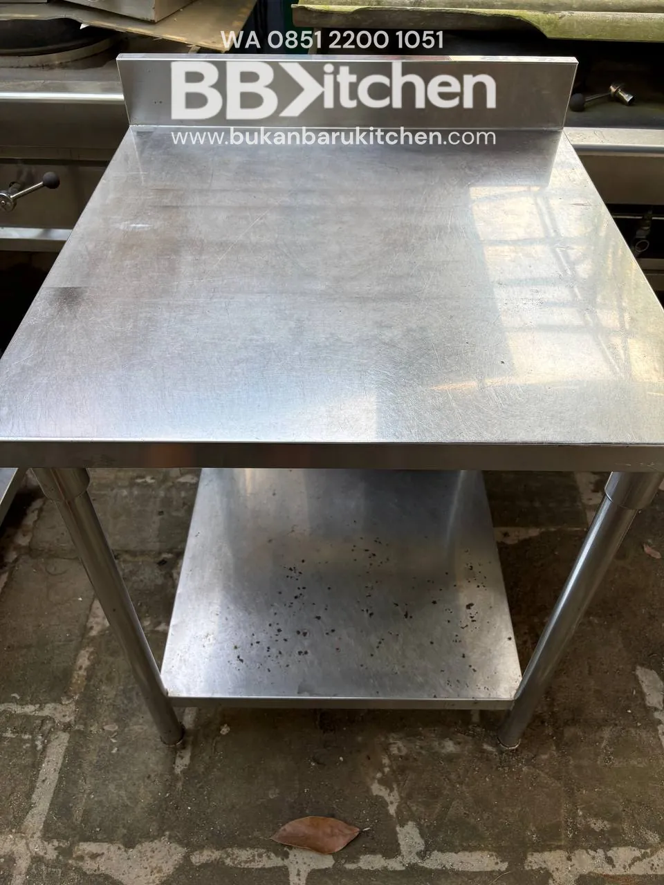 Meja Stainless Steel 2 Susun Ukuran 70x75x85