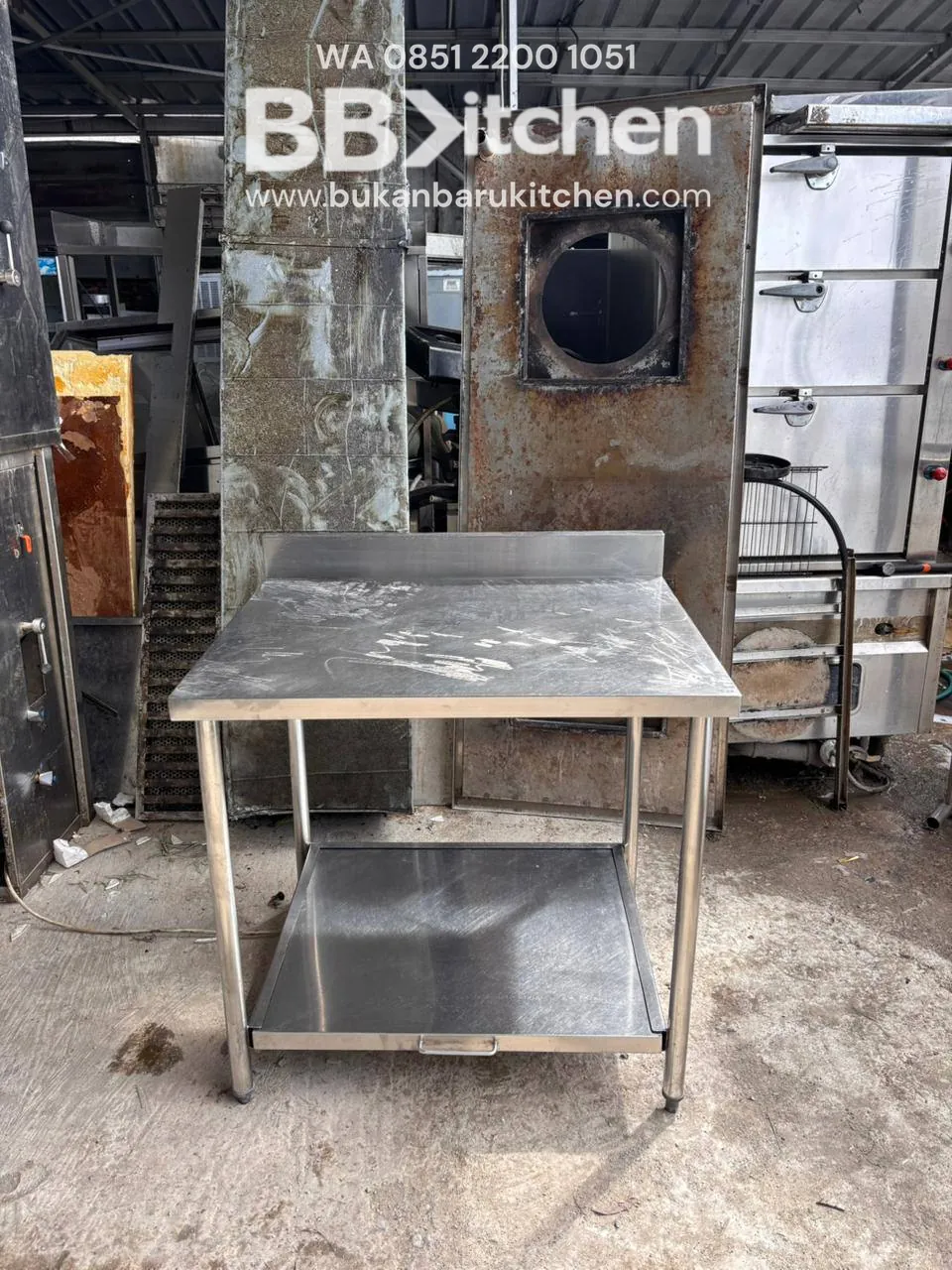 Meja Stainless Steel 2 Susun Ukuran 90x75x85 - Image 3