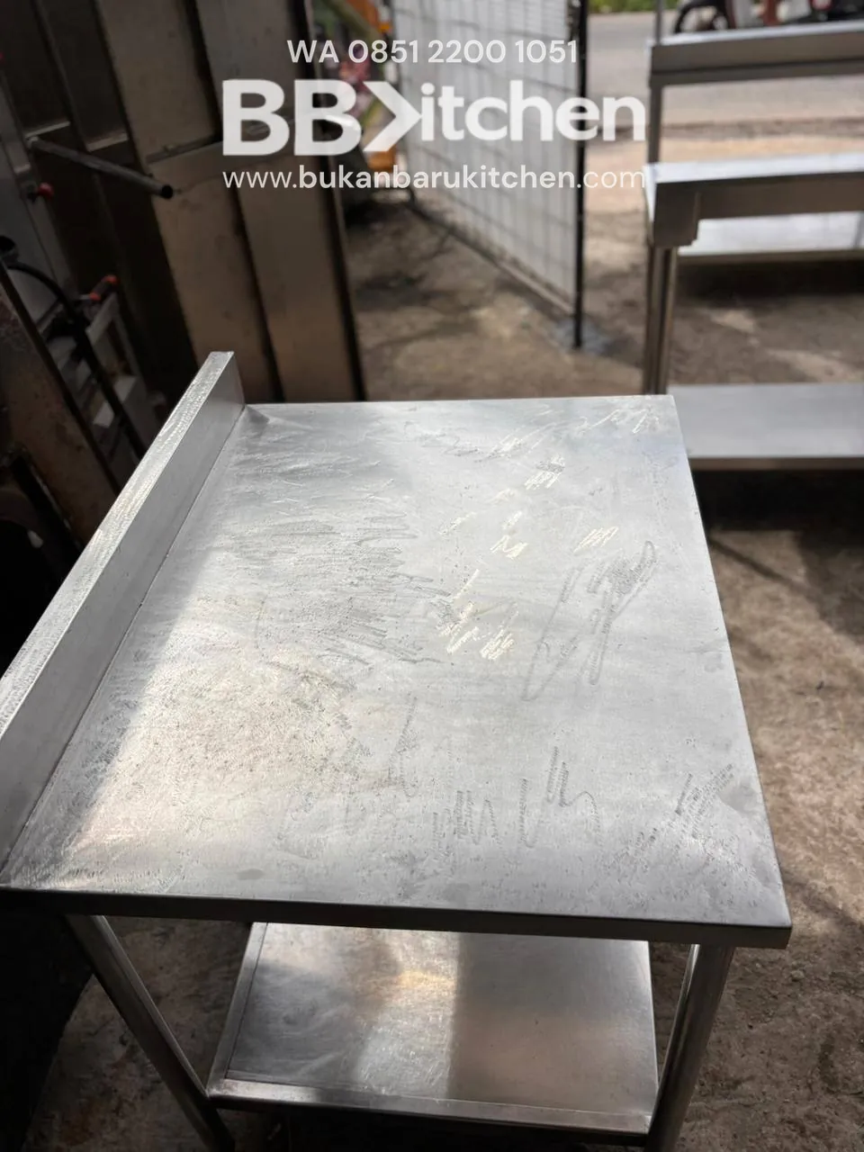 Meja Stainless Steel 2 Susun Ukuran 90x75x85 - Image 4