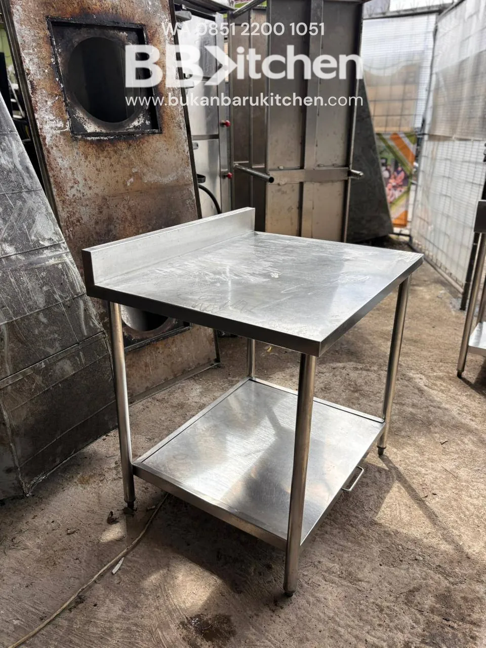 Meja Stainless Steel 2 Susun Ukuran 90x75x85 - Image 5