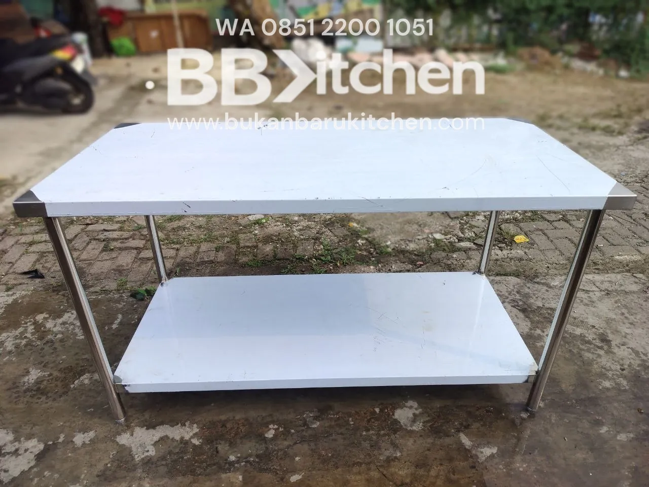 Meja Stainless Steel 2 Susun Ukuran P 150 L 70 T 85 - Image 2
