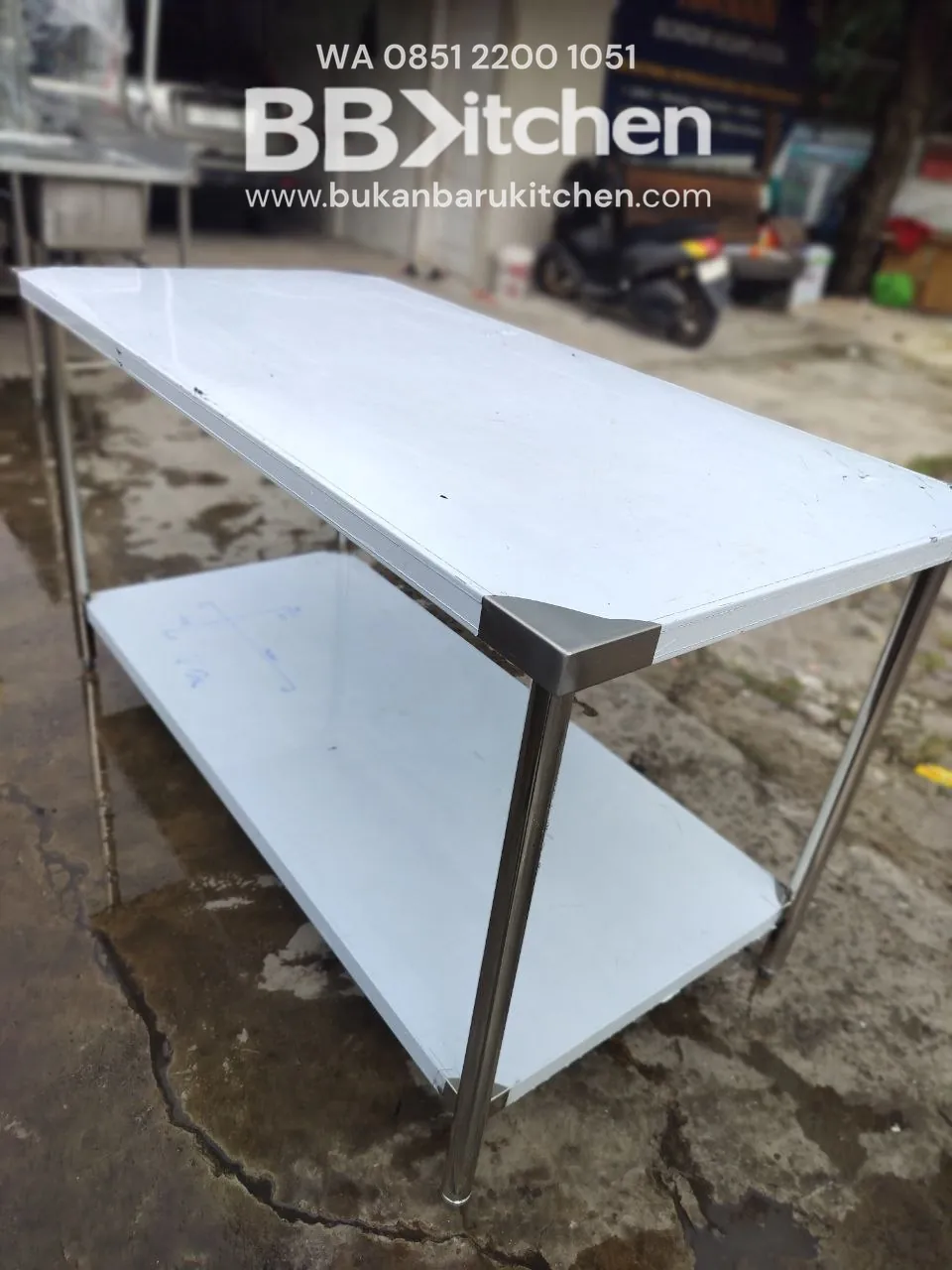 Meja Stainless Steel 2 Susun Ukuran P 150 L 70 T 85 - Image 3