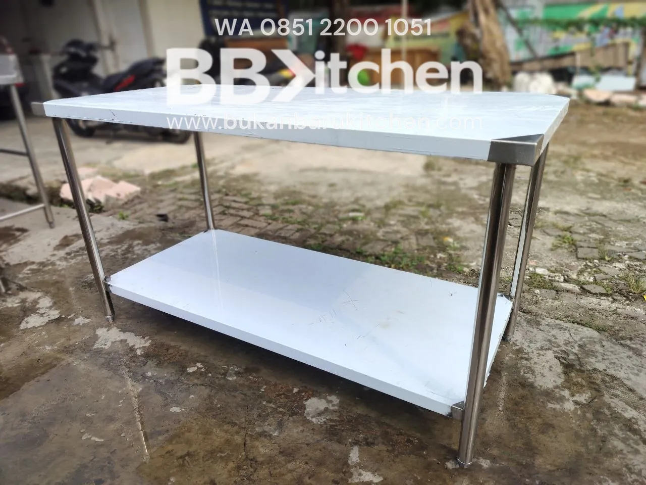 Meja Stainless Steel 2 Susun Ukuran P 150 L 70 T 85 - Image 4