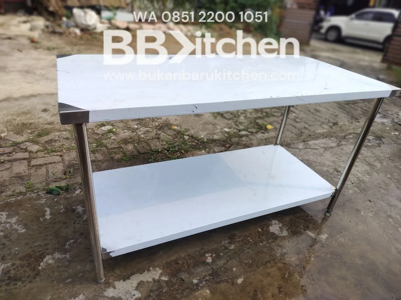 Meja Stainless Steel 2 Susun Ukuran P 150 L 70 T 85 - Image 5