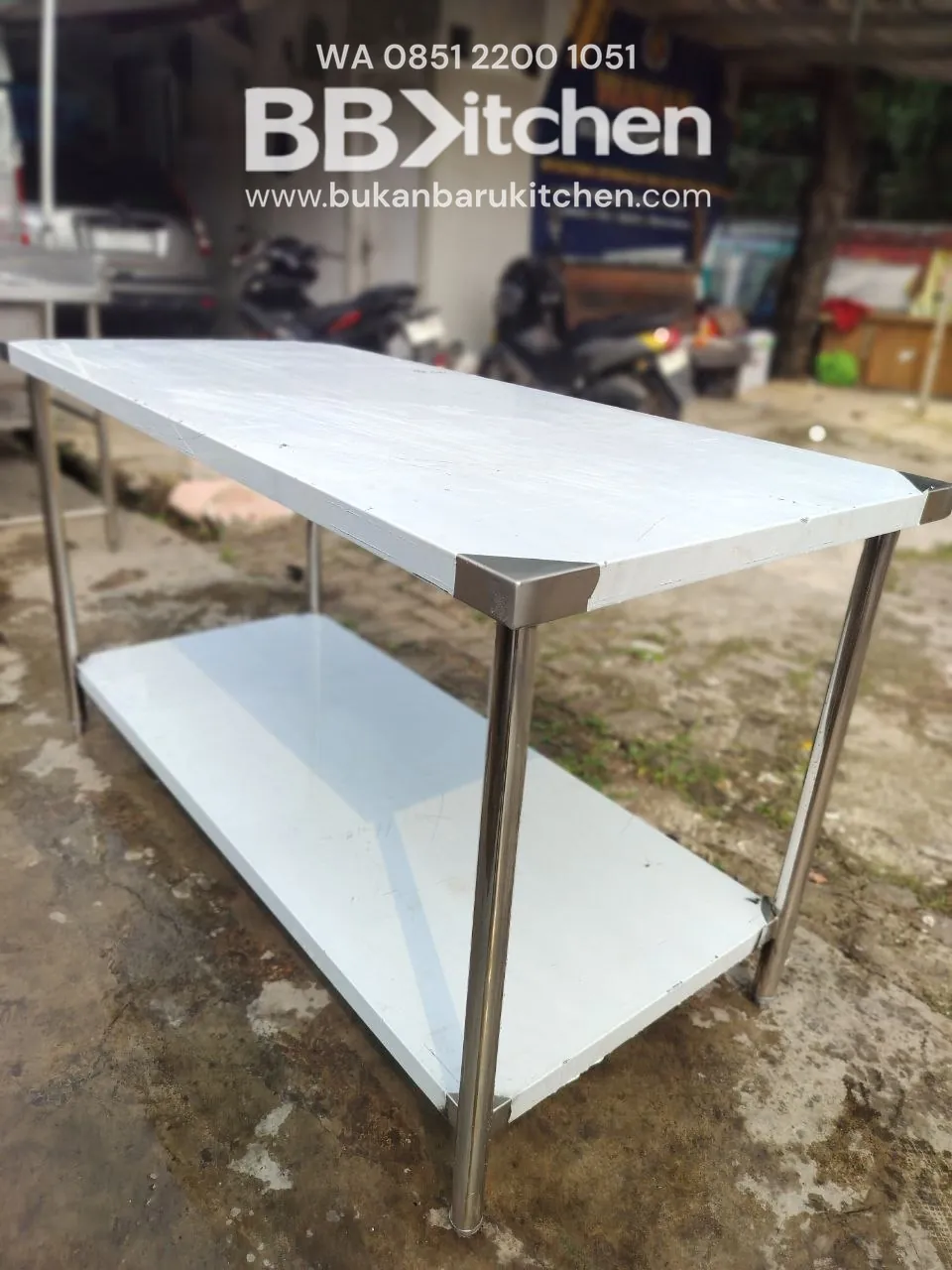 Meja Stainless Steel 2 Susun Ukuran P 150 L 70 T 85 - Image 7