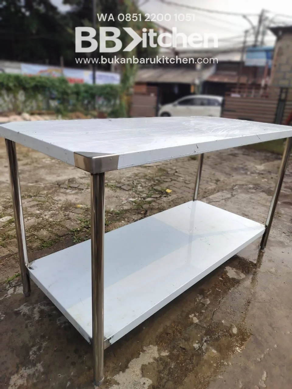 Meja Stainless Steel 2 Susun Ukuran P 150 L 70 T 85 - Image 8