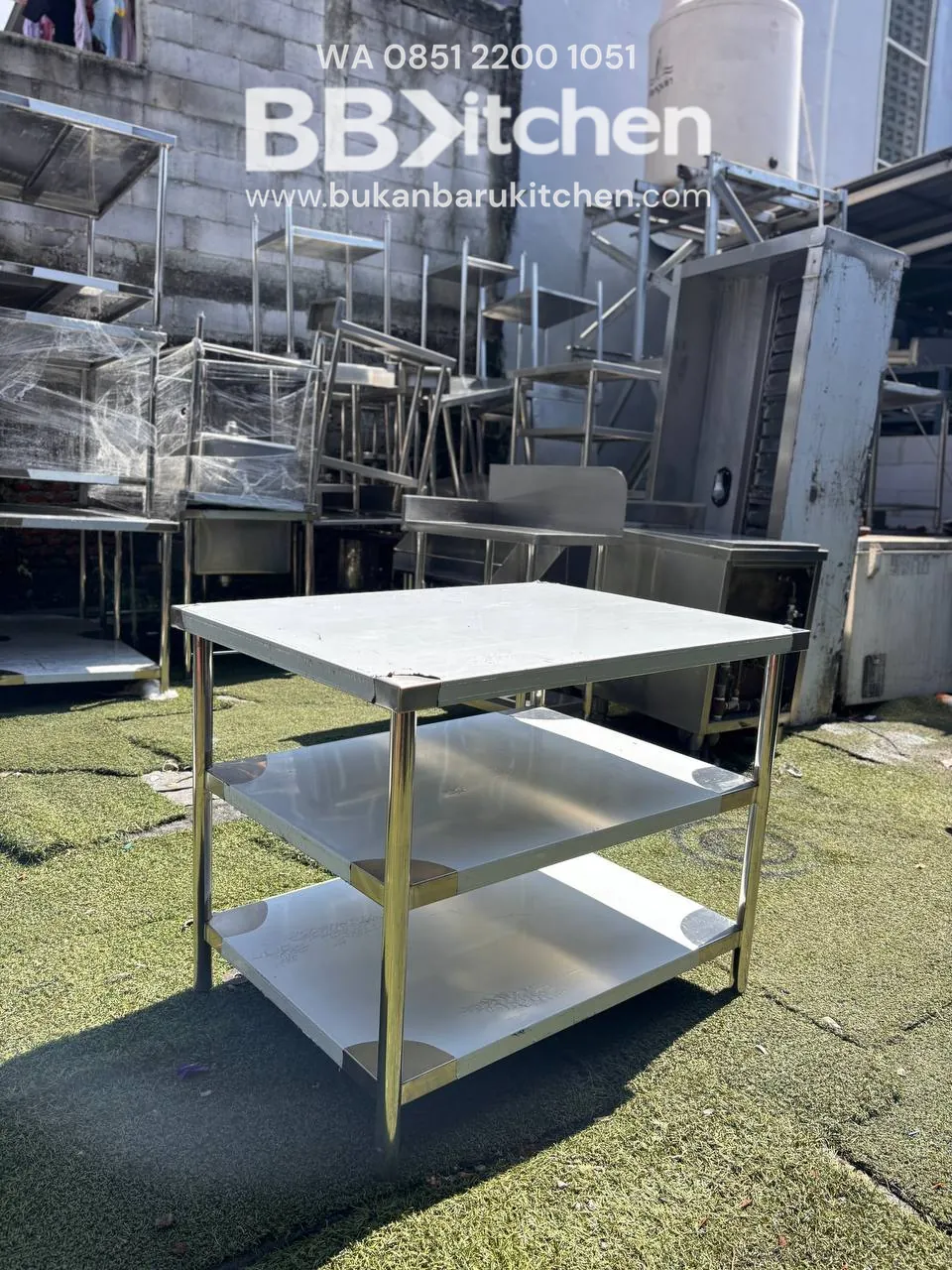 Meja Stainless Steel 3 Susun Ukuran 100x75x85 - Image 4