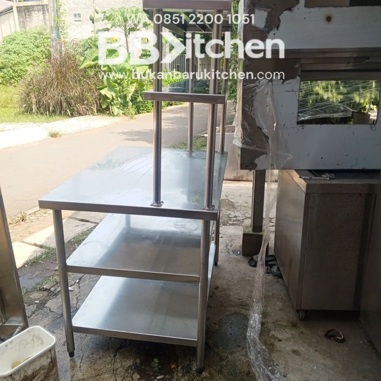 Meja Stainless Steel 3 Susun Ukuran 110x75x85 - Image 3