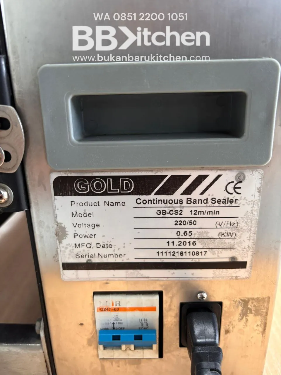 Mesin Continuous Band Sealer Merk Gold - Image 6