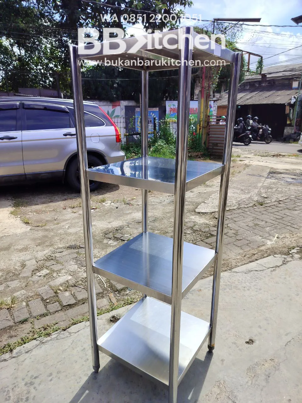 Rak 4 Susun Stainless Steel Ukuran P 50 L 50 T 155 cm - Image 2