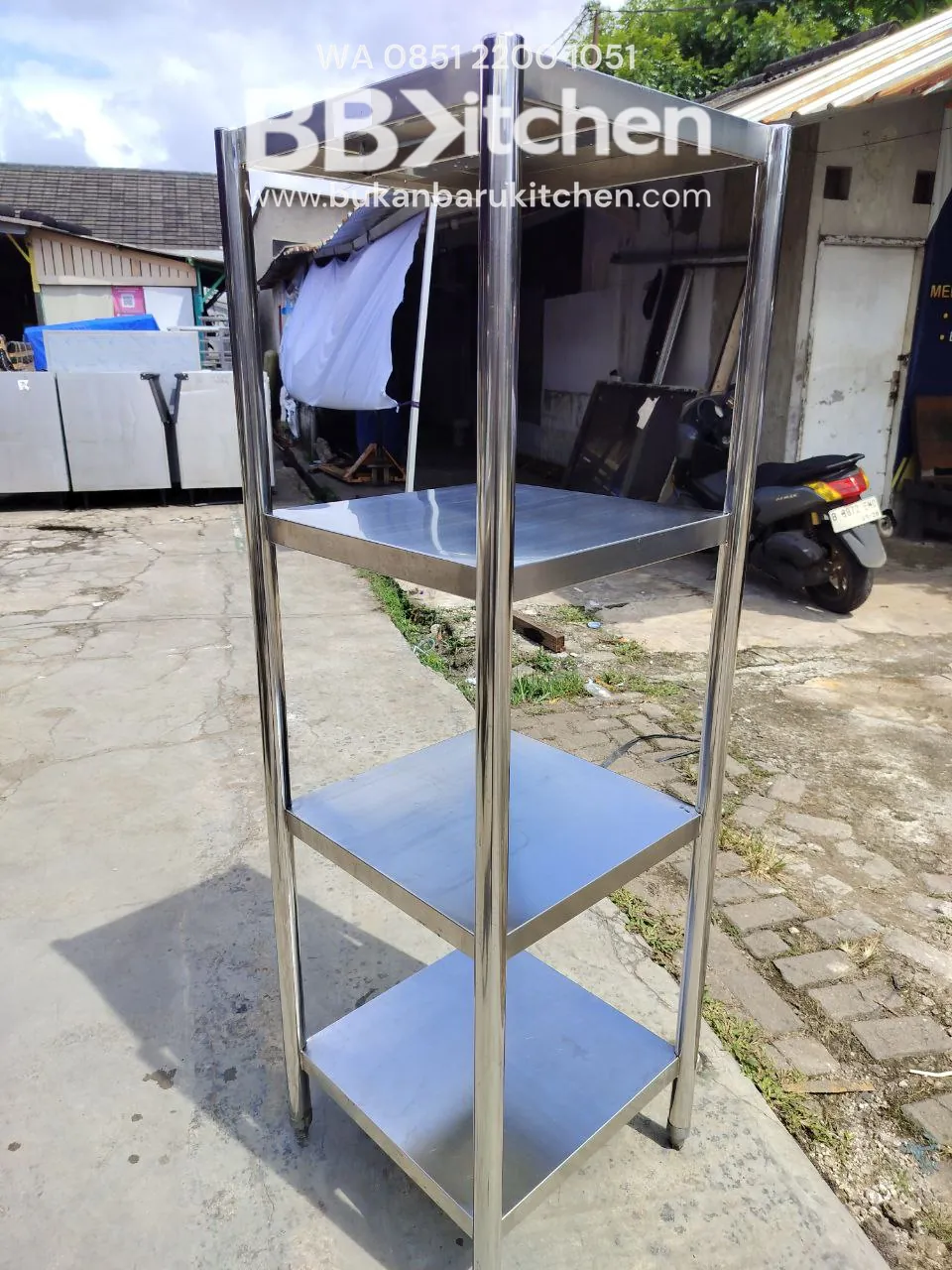 Rak 4 Susun Stainless Steel Ukuran P 50 L 50 T 155 cm - Image 5
