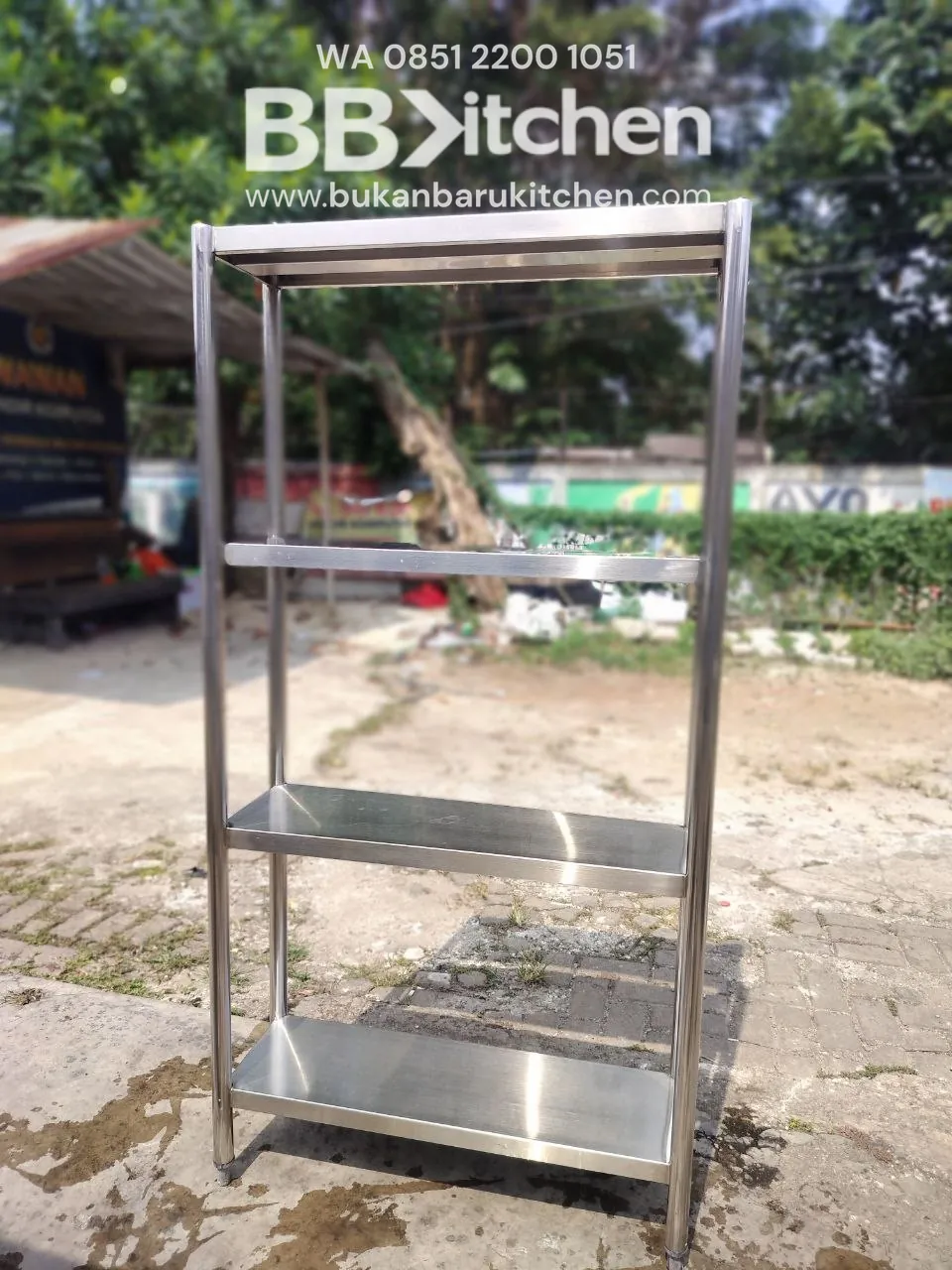 Rak 4 Susun Stainless Steel Ukuran P 90 L 30 T 175 cm - Image 2