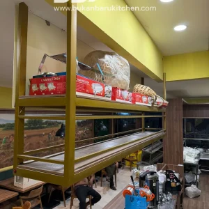 Rak Gantung Besi Ukuran 300x45x120 untuk Dapur Komersial
