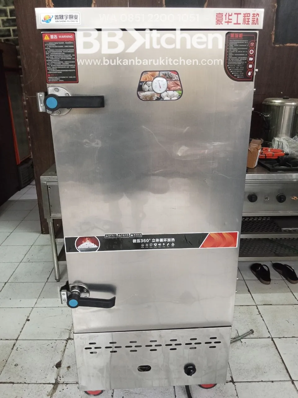 Rice Steamer 12 Tray Kapasitas Besar untuk Restoran dan Katering