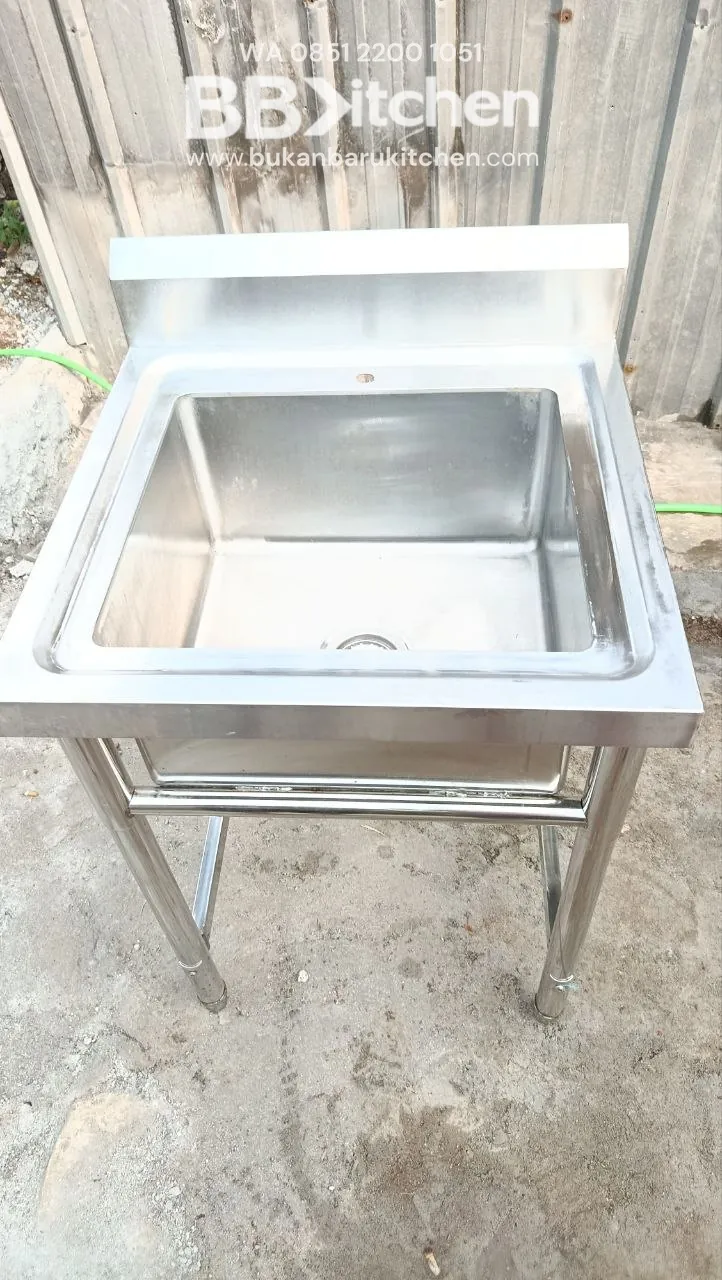 Single Sink Stainless Steel Mutu 60x60x85 cm - Image 5