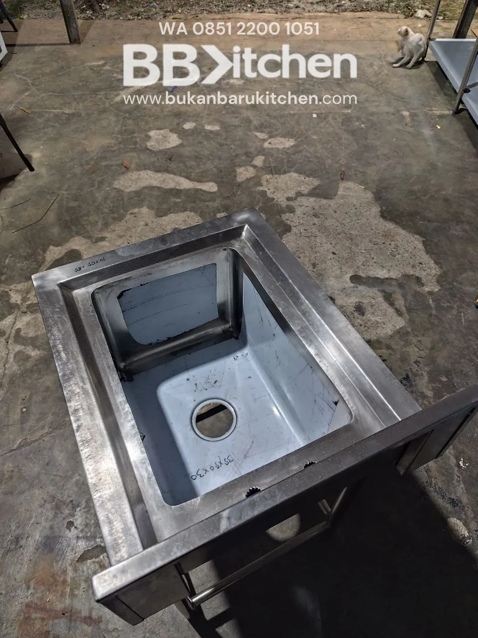 Single Sink Stainless Steel Semi Baru P70 L55 T85 - Image 4