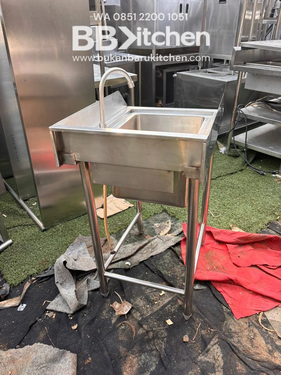 Sink 1 Lubang Stainless 50x70x85 - Image 3