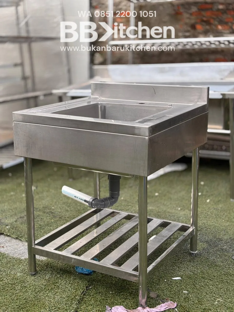 Sink 1 Lubang Undershelf Ukuran 70x70x85 - Image 2