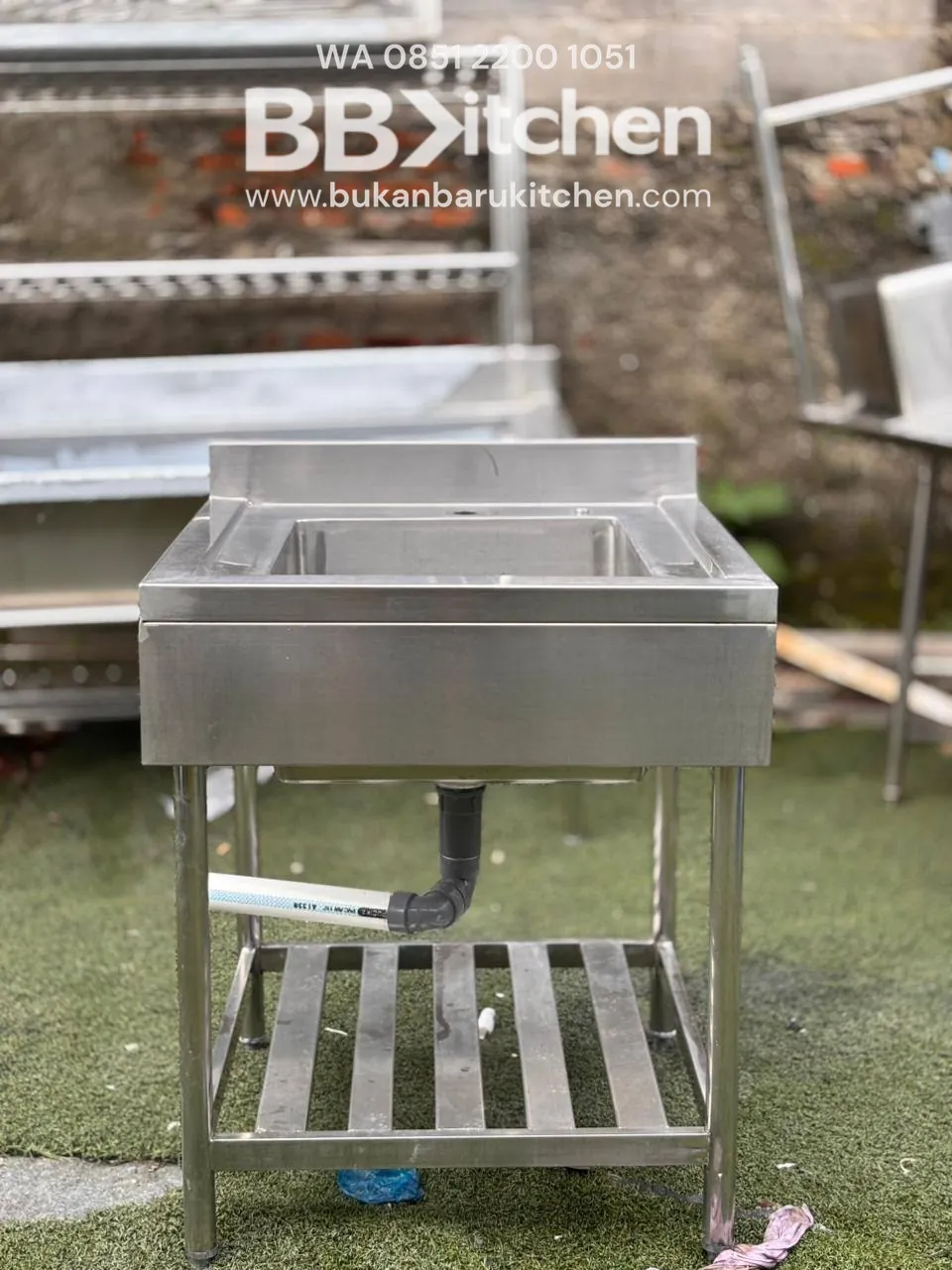 Sink 1 Lubang Undershelf Ukuran 70x70x85 - Image 4