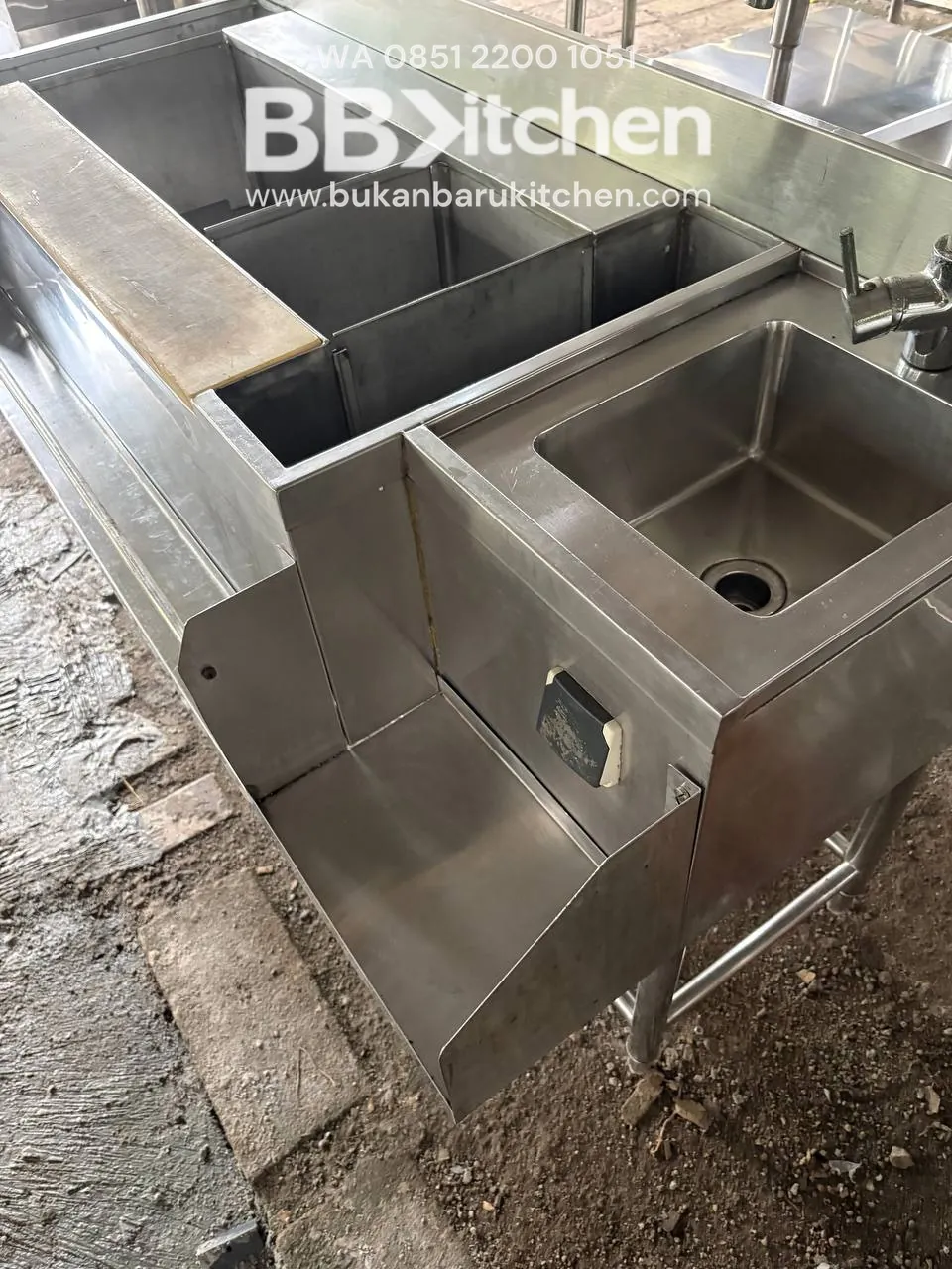 Sink Cocktail Stainless Steel Ukuran 150x70x80 - Image 4