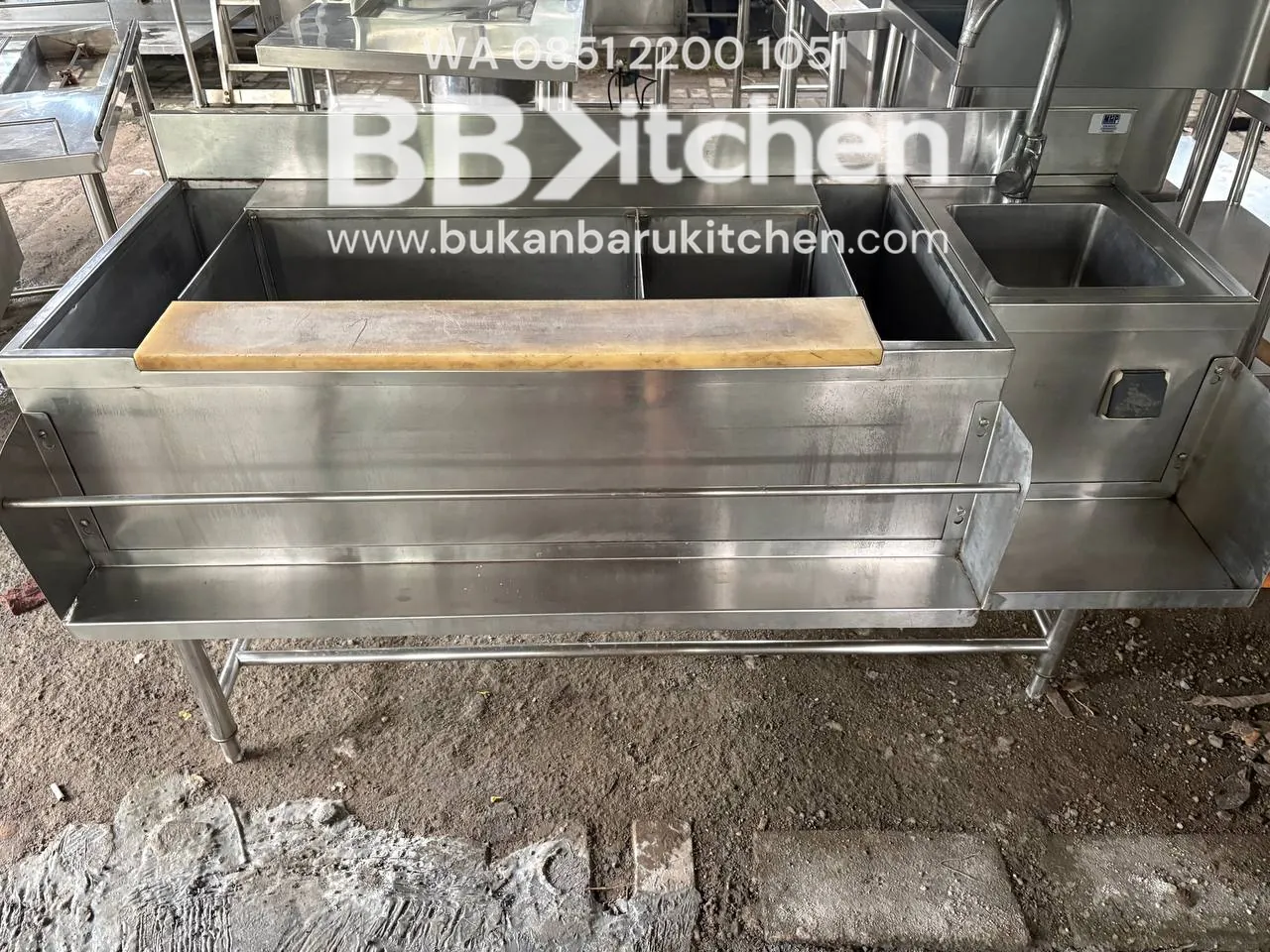 Sink Cocktail Stainless Steel Ukuran 150x70x80