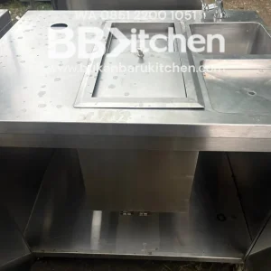 Sink Ice Bin Kabinet 90x70x85 dengan Sink 25x25x20 dan Ice Bin 25x50x35