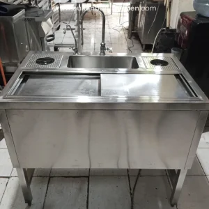 Sink Ice Bin Stainless 100x65x85 dengan Lubang Sink 44x30x2