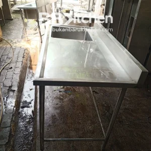 Sink Jumbo Stainless 1 Lobang Sayap Ukuran 150x75x85