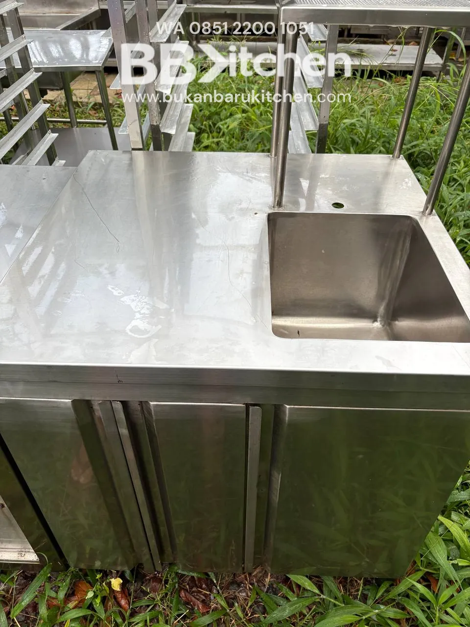 Sink Kabinet Stainless 80x75x90 dengan Sink 30x38x30