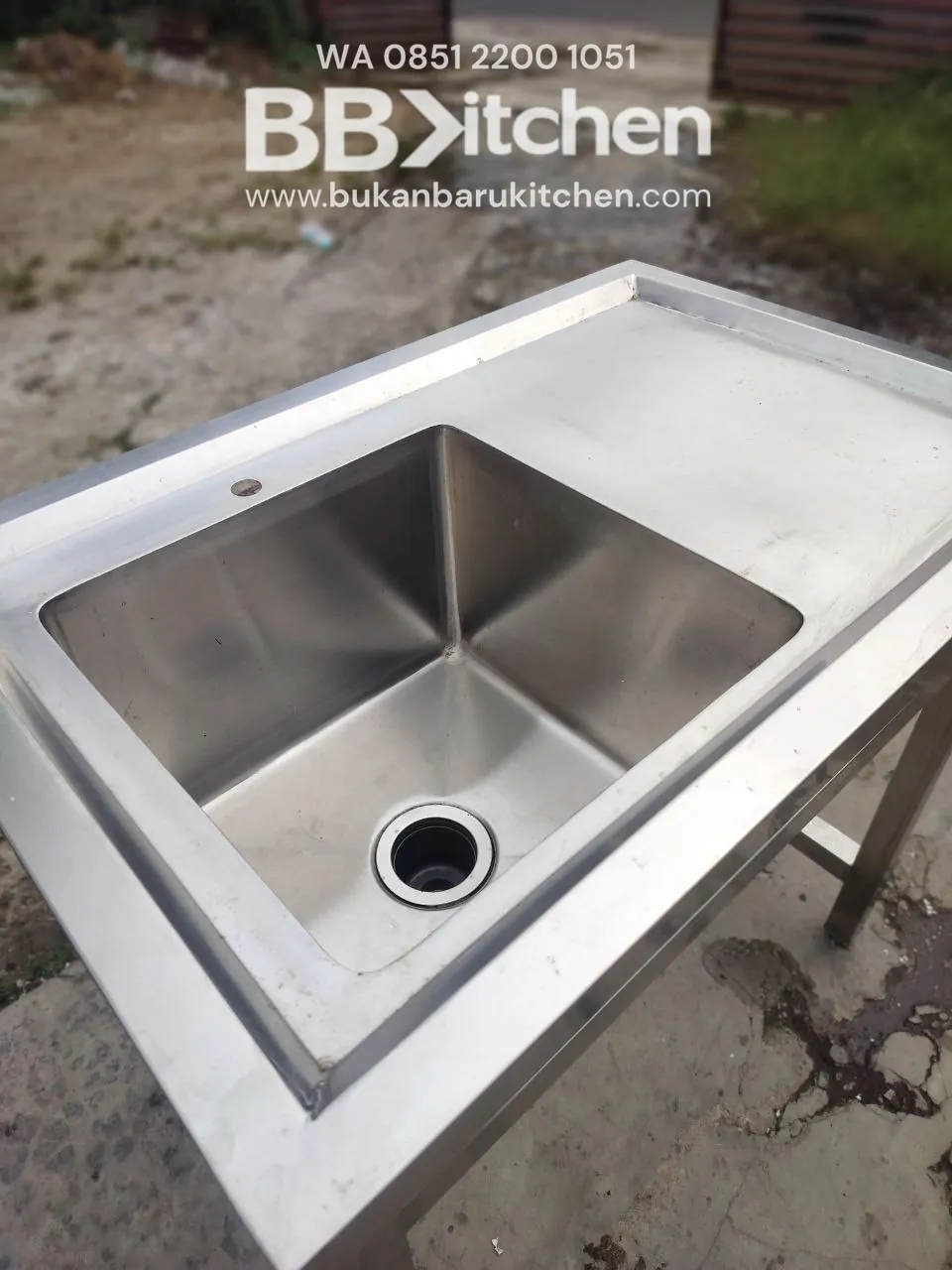 Sink Sayap Stainless Steel P90 L60 T85 Lubang P40 L40 T30 - Image 4