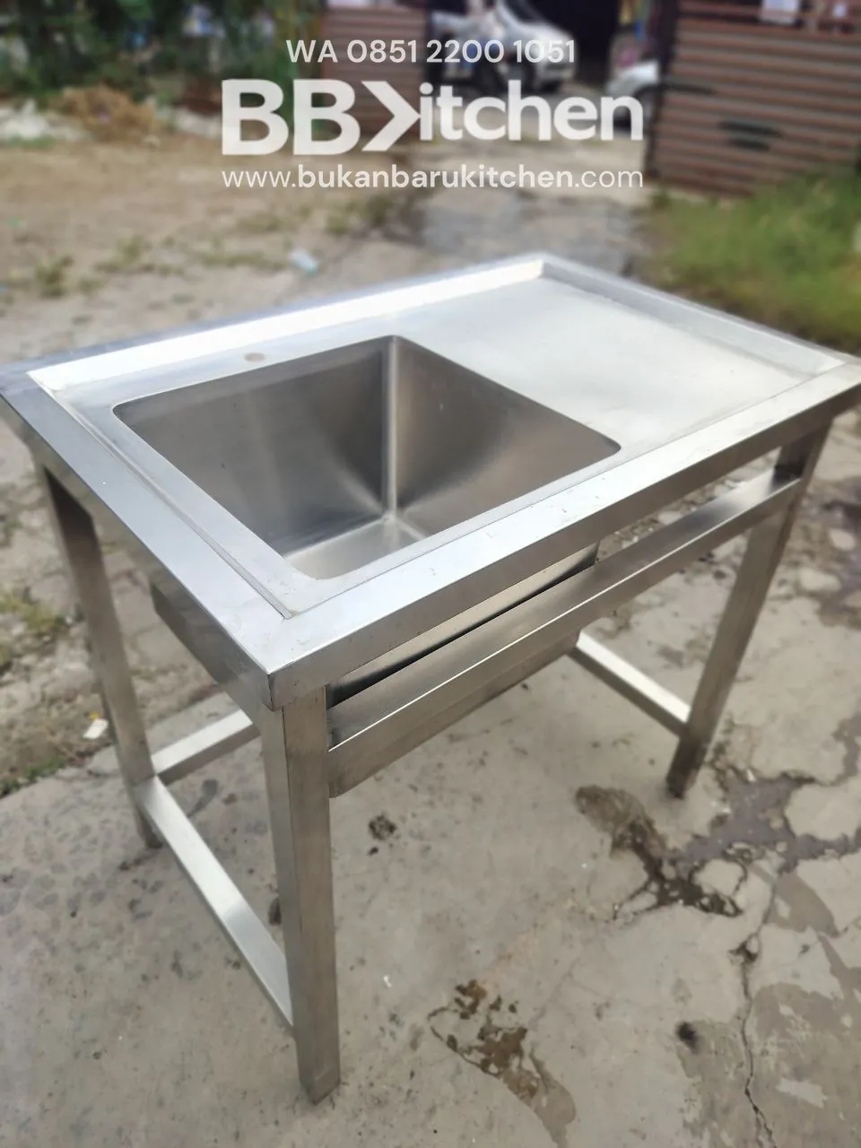 Sink Sayap Stainless Steel P90 L60 T85 Lubang P40 L40 T30 - Image 6