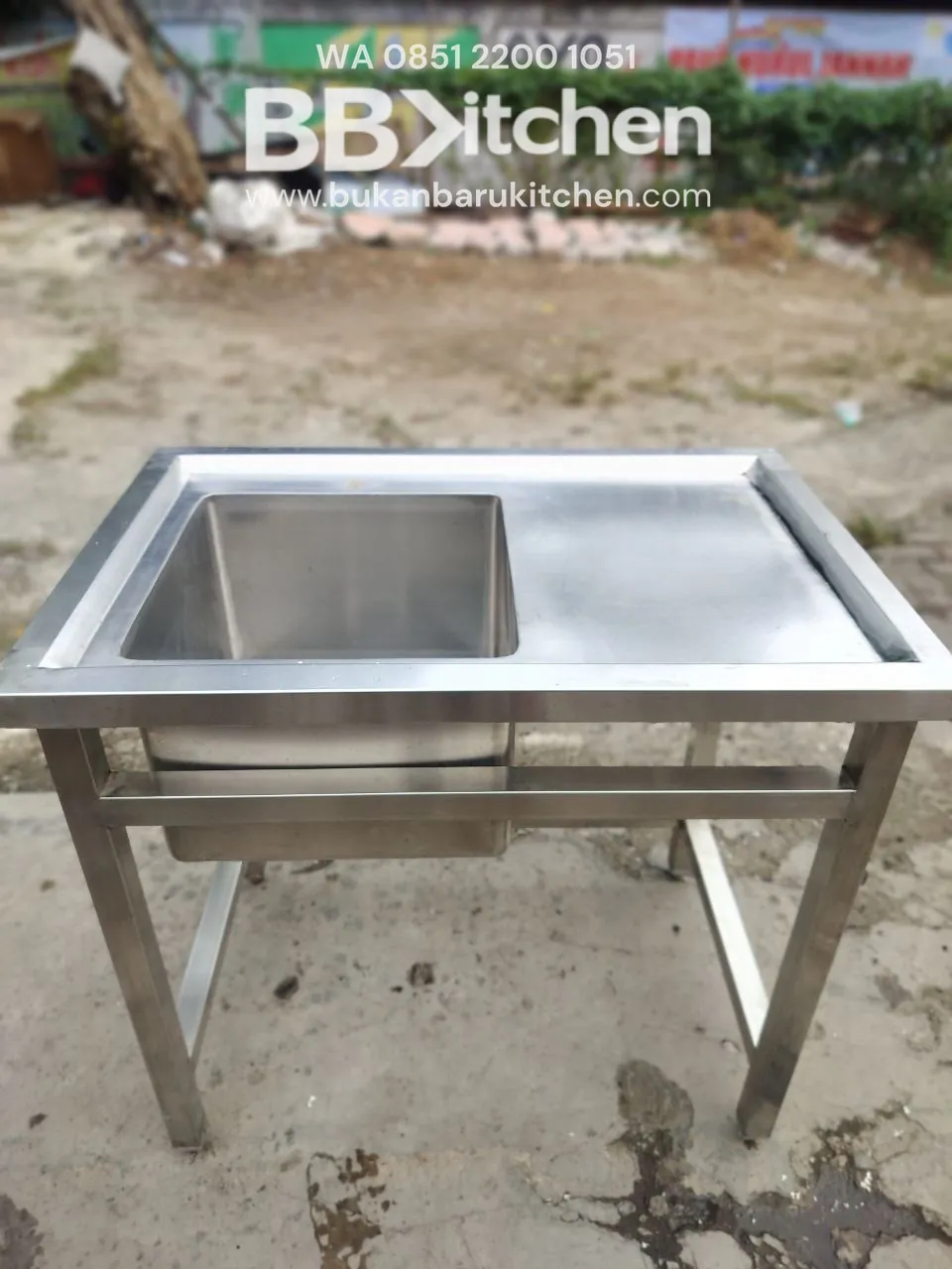 Sink Sayap Stainless Steel P90 L60 T85 Lubang P40 L40 T30 - Image 7