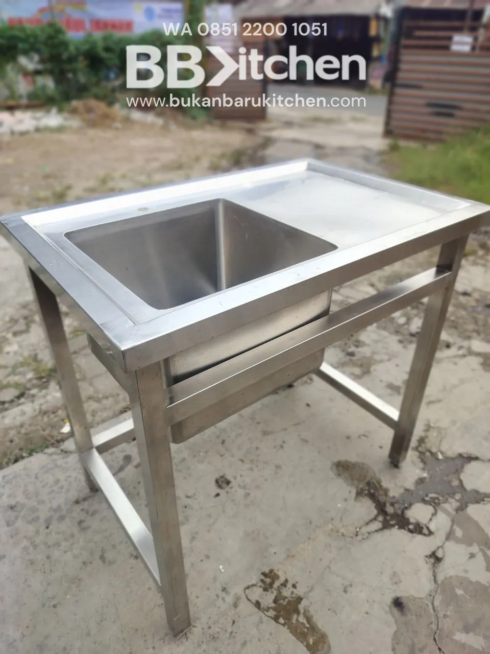 Sink Sayap Stainless Steel P90 L60 T85 Lubang P40 L40 T30