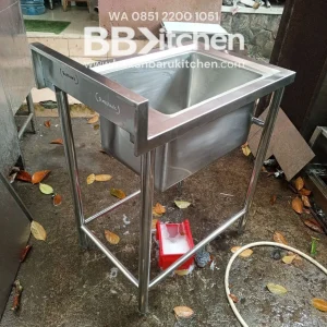 Sink Stainless Steel 1 Lobang Ukuran 50x75x85