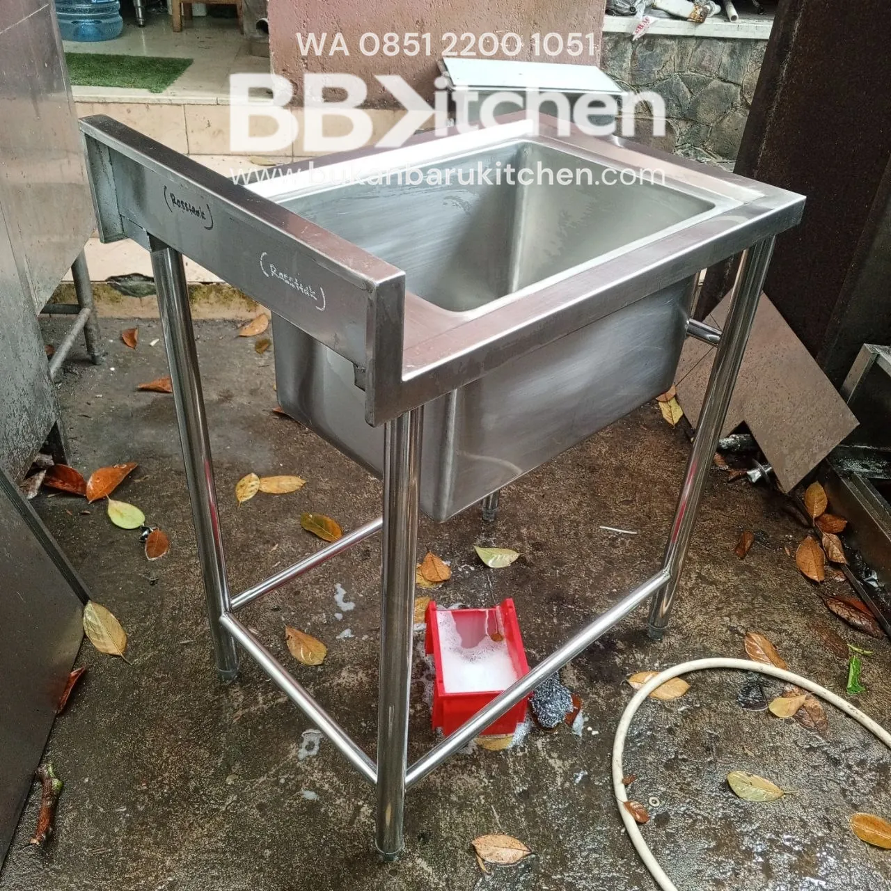 Sink Stainless Steel 1 Lobang Ukuran 50x75x85