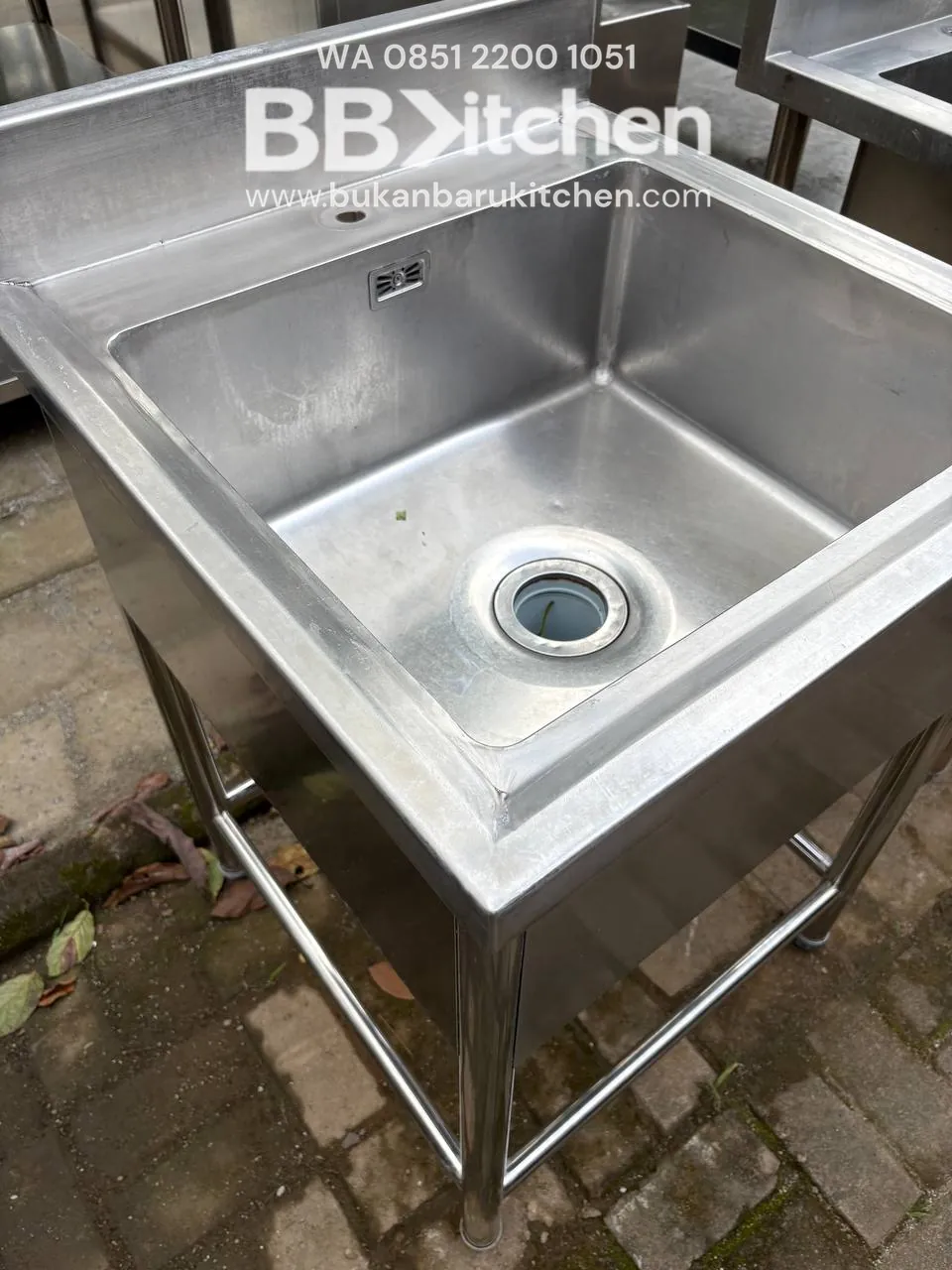 Sink Stainless Steel 1 Lubang 60x65x85 cm - Image 2