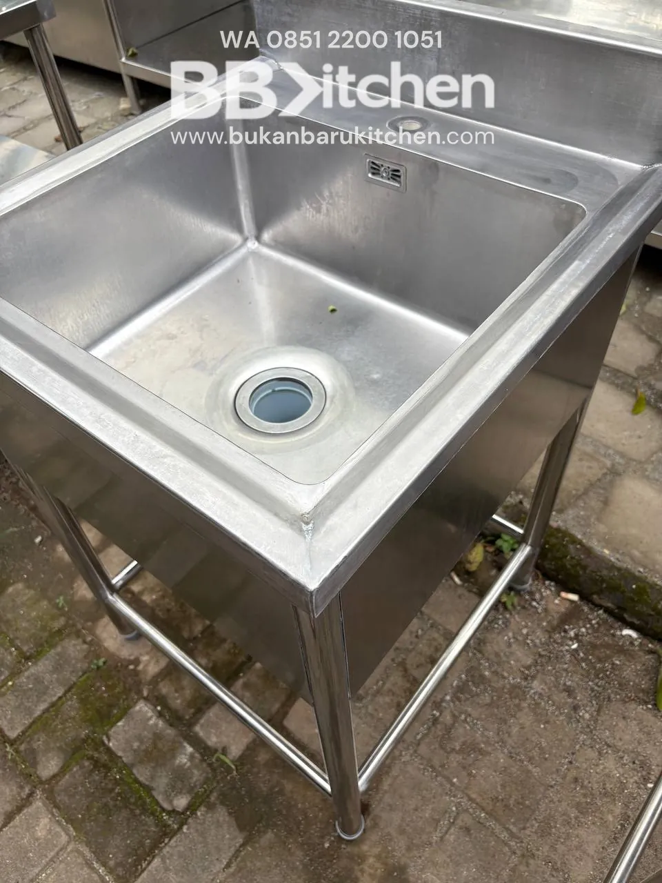Sink Stainless Steel 1 Lubang 60x65x85 cm - Image 3