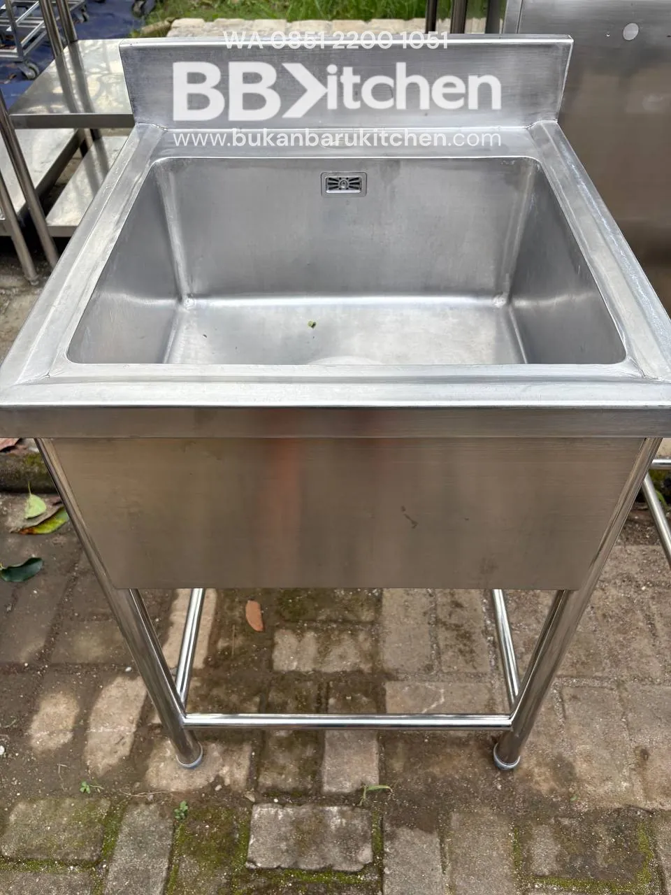 Sink Stainless Steel 1 Lubang 60x65x85 cm