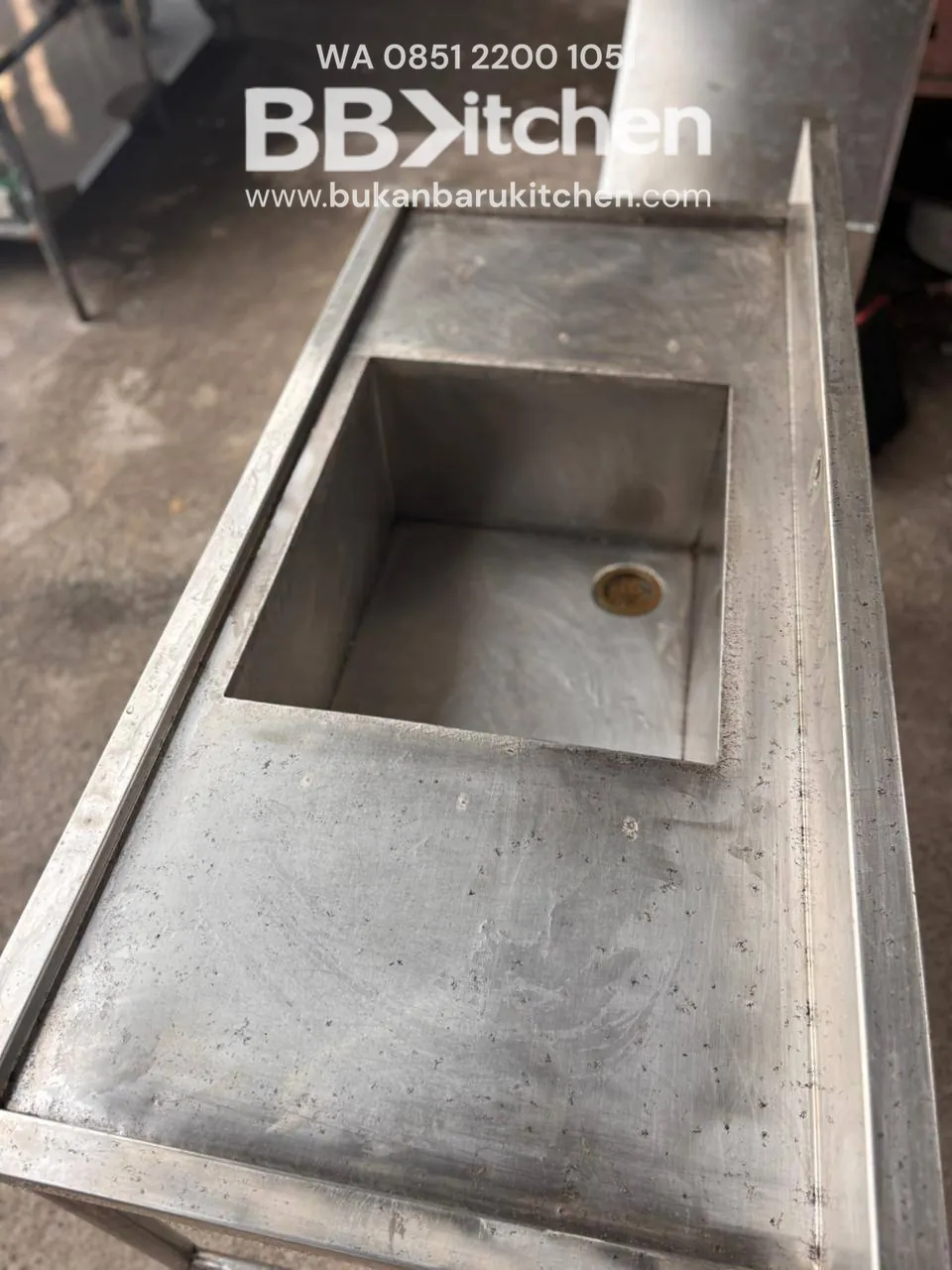 Sink Stainless Steel 1 Lubang Ukuran 150x70x80 Bekas - Image 3