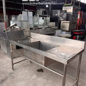 Sink Stainless Steel 1 Lubang Ukuran 150x70x80 Bekas