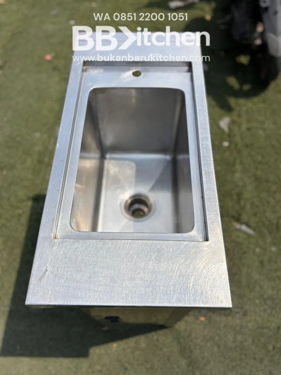 Sink Stainless Steel 1 Lubang Ukuran 35x75x85 - Image 3
