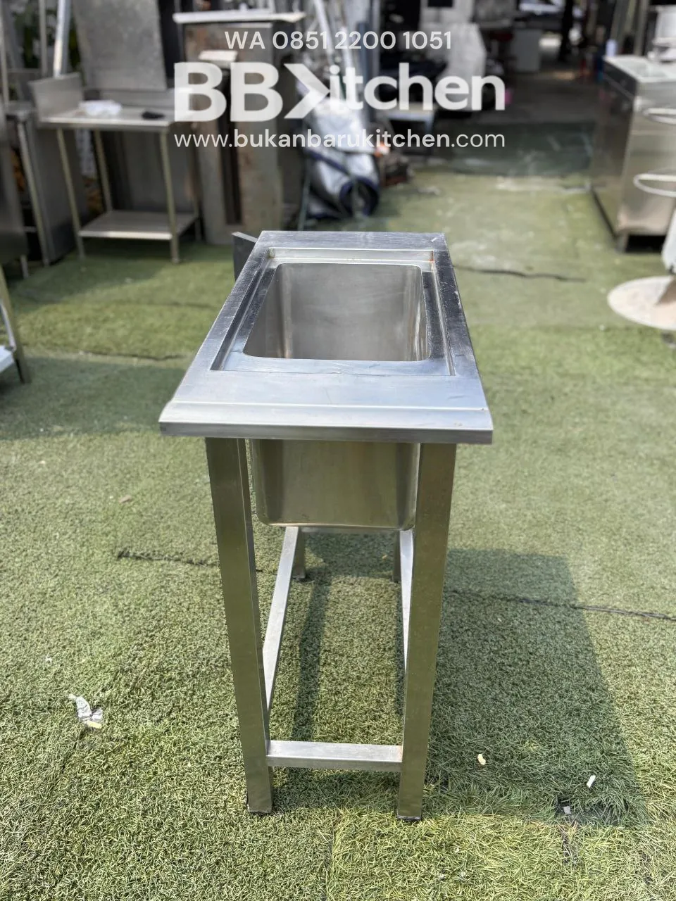 Sink Stainless Steel 1 Lubang Ukuran 35x75x85 - Image 4